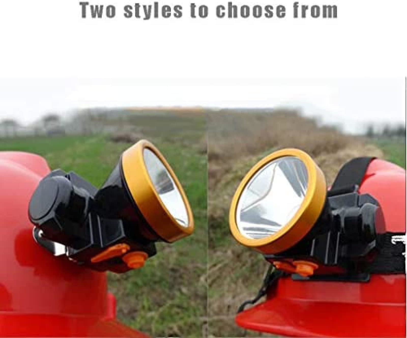 Iluminación Nocturna Casco Casco de construcción Faro LED Diseño en Forma de V Engrosado Fácil de Instalar Material de PP Casco de Obra Duradero Faro de minero,Azul,Luz de Gancho de Acero