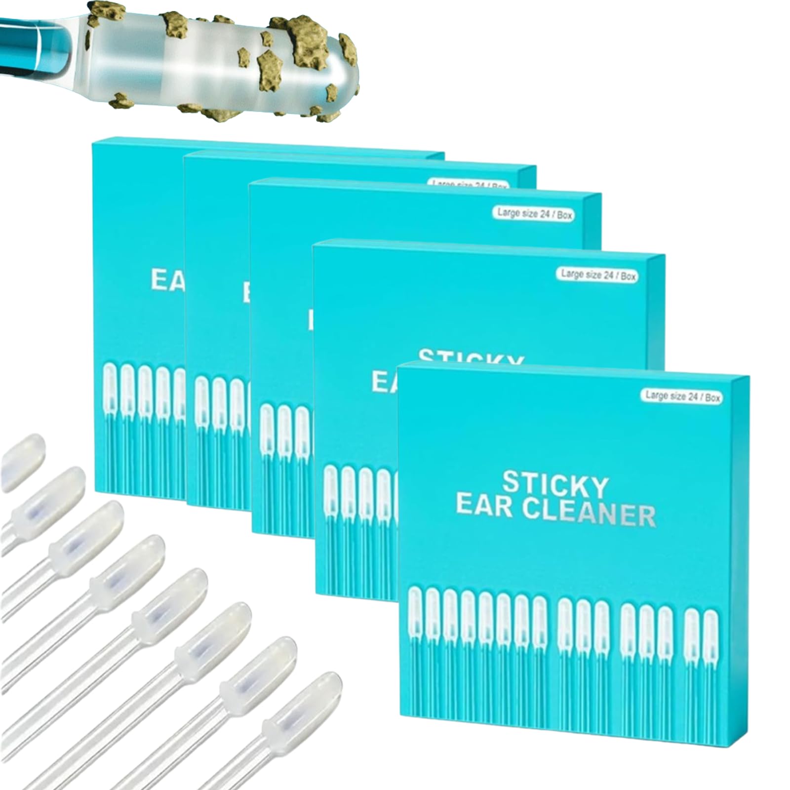 Enhanced Adhesive Ear Digging Stick 2026 New Disposable Sticky Ear Swabs Pick Reusable Ear Cleaner Sticky Ear Cleaning