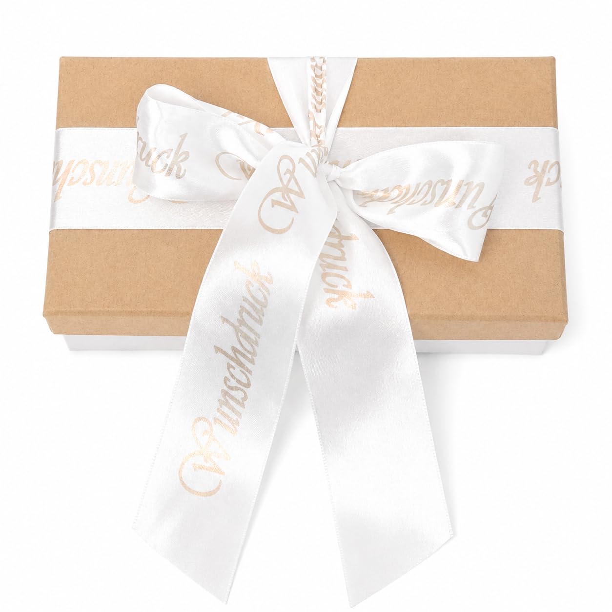 Bedrucktes personalisiertes Geschenkband, 1 m lang 38 mm breit, zum Basteln, Band für Blumenstrauß, Geschenkband, personalisiertes Satinband zum Verpacken von Geschenken, mit Logo.