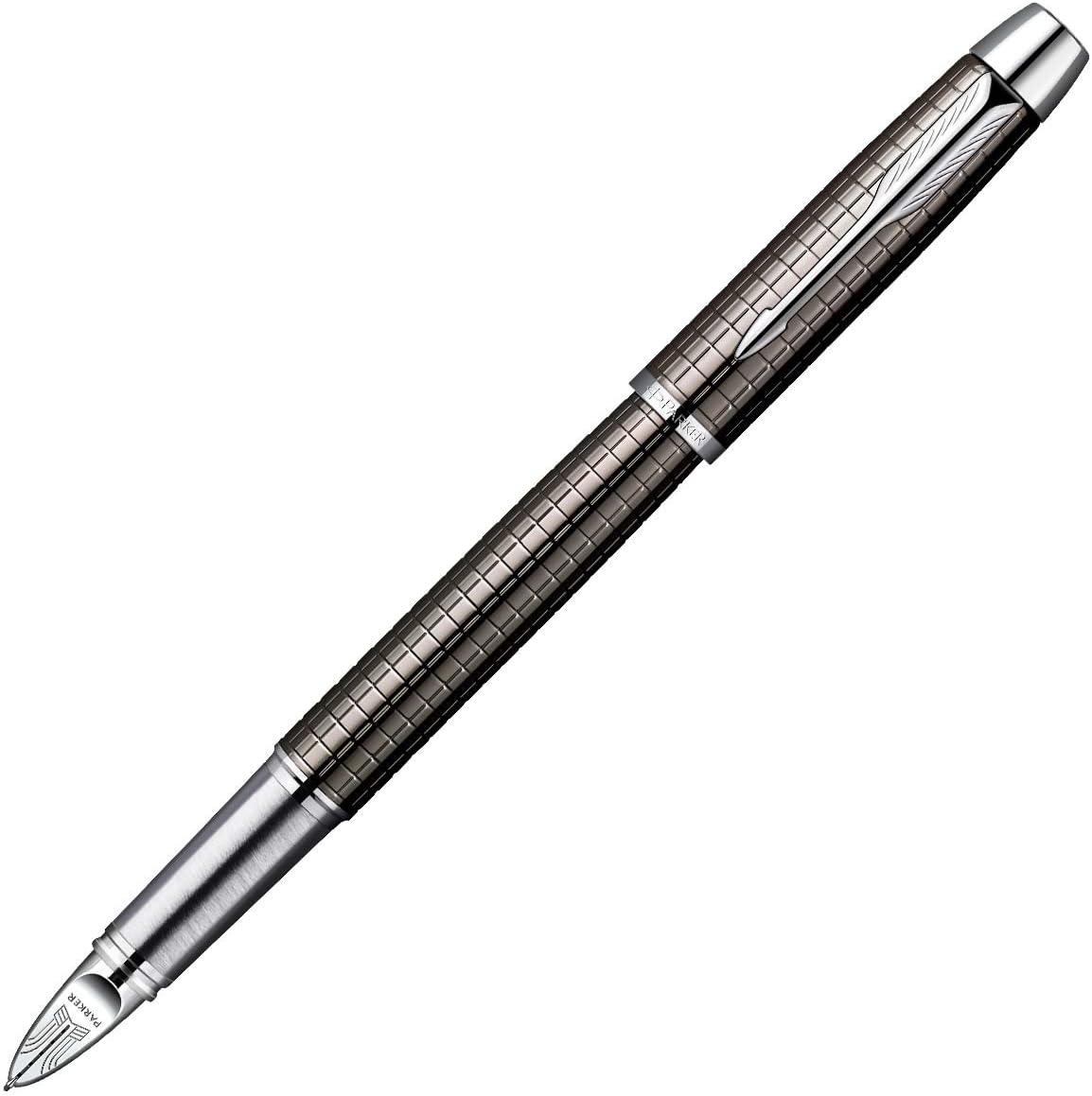Parker IM Premium Deep Gun Metal Chiselled Fine Nib 5th Technology Pen - Gift Boxed