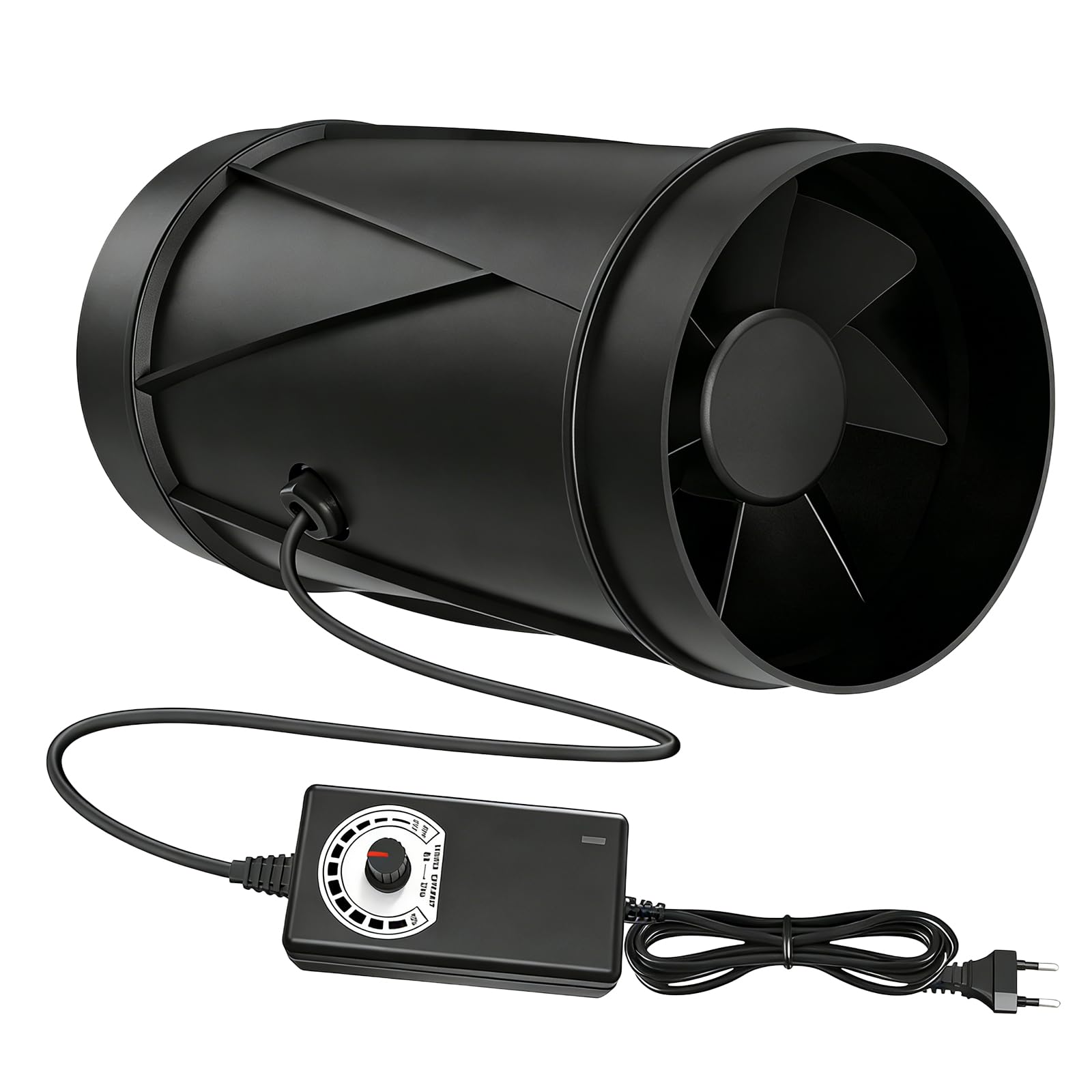 Ventilateur tubulaire 150 mm, 587 m³/h, réglable, extracteur de fumée pour circulation de l'air dans le jardin d'hiver, la cave, l'atelier et la tente de culture, ventilateur d'extraction avec réglage