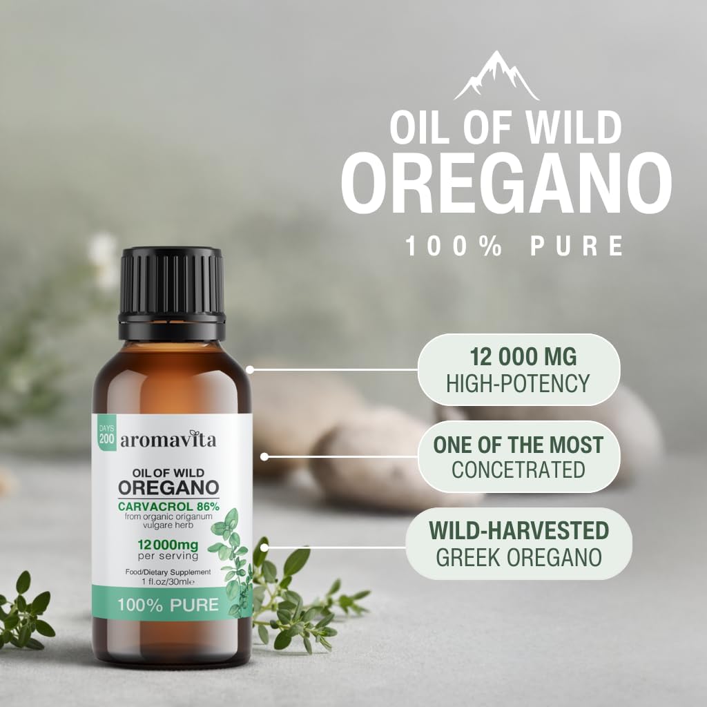 Wild Oregano Oil Organic - 100% Pure Undiluted Organic Wild Oregano Oil with 86-90% Carvacrol, Immune Support - Plant-Based, Herbal Supplement - Vegan, Non GMO, Gluten Free, 1fl.oz/30ml - Image 2