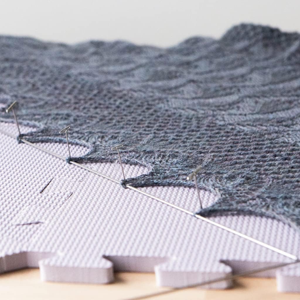 KUNWU 304 Stainless Steel Bright Knit & Lace Blocking Wires 3/32 inch Diameter x 36 Inch Length x 10 Pieces in a PVC Tube