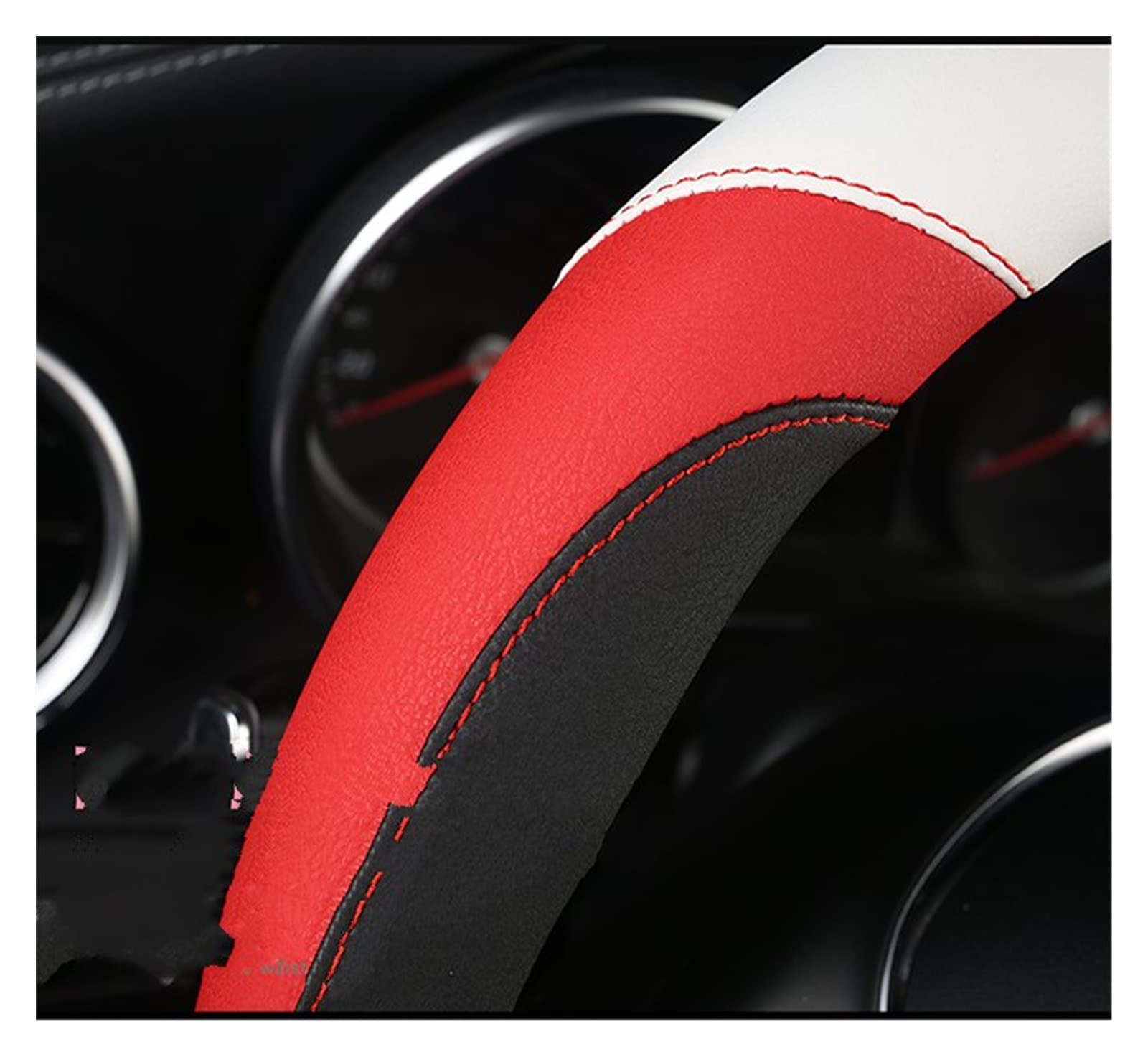 Funda Volante Cubierta para Volante Coche 37-38CM Cubiertas Volante Cuero Artificial Trenza Tela Transpirable Accesorios para Automóviles Universal Cubierta Volante Fundas (Color : 5)