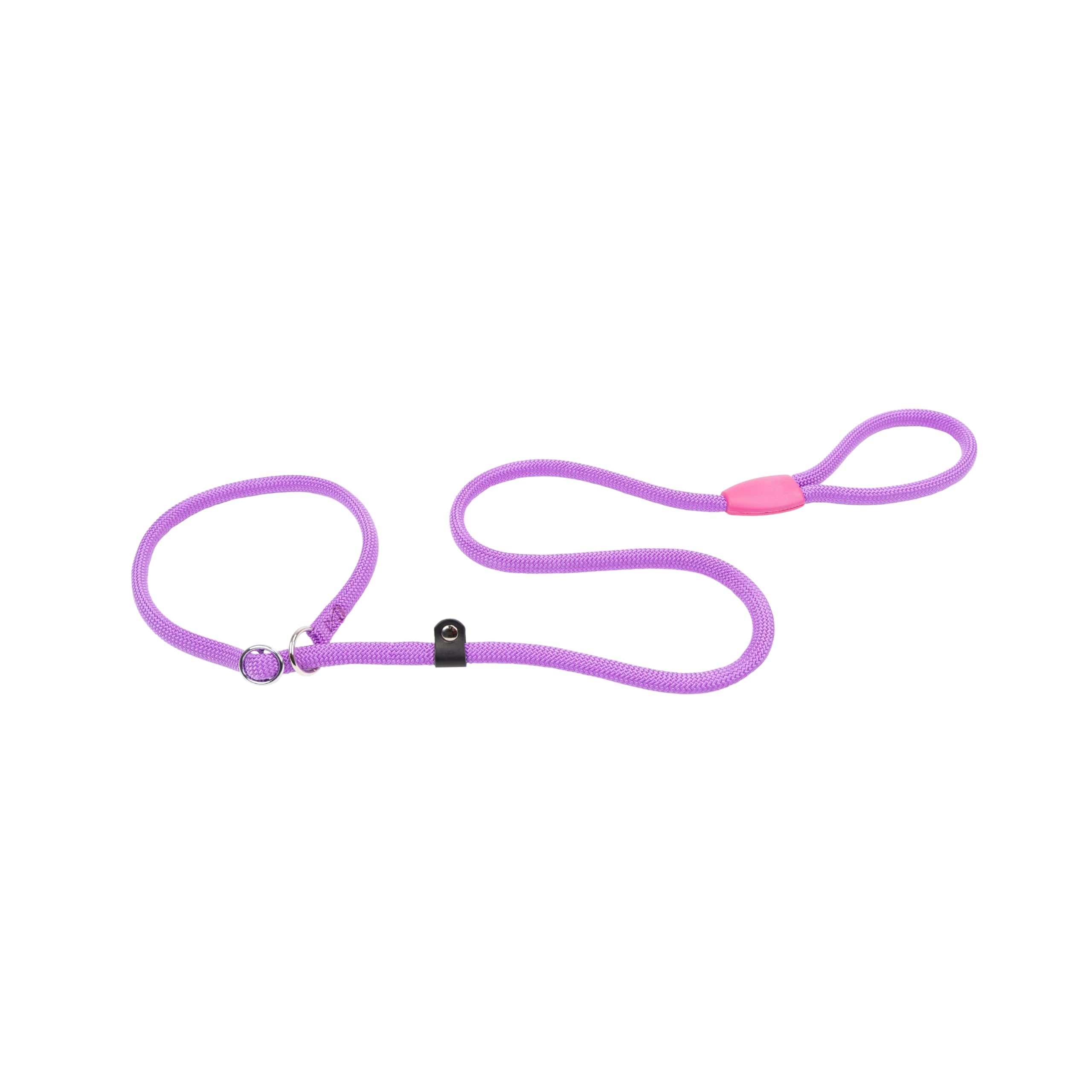 Ferplast SPOR Dog Lead and Collar, Lead with Adjustable Semi-Choke Collar, in Nylon Cord, Handle for Safe Control, Length 170 cm, Purple