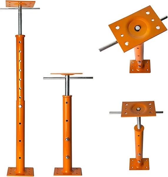 House Jacks for Leveling, 2 Pack Adjustable Jack Post 19" -38" Basement Floor Jack, Screw Floor Jack Post Supports Stabilizer Jacks for House Foundation, Stairs, Porches, Roof Beams