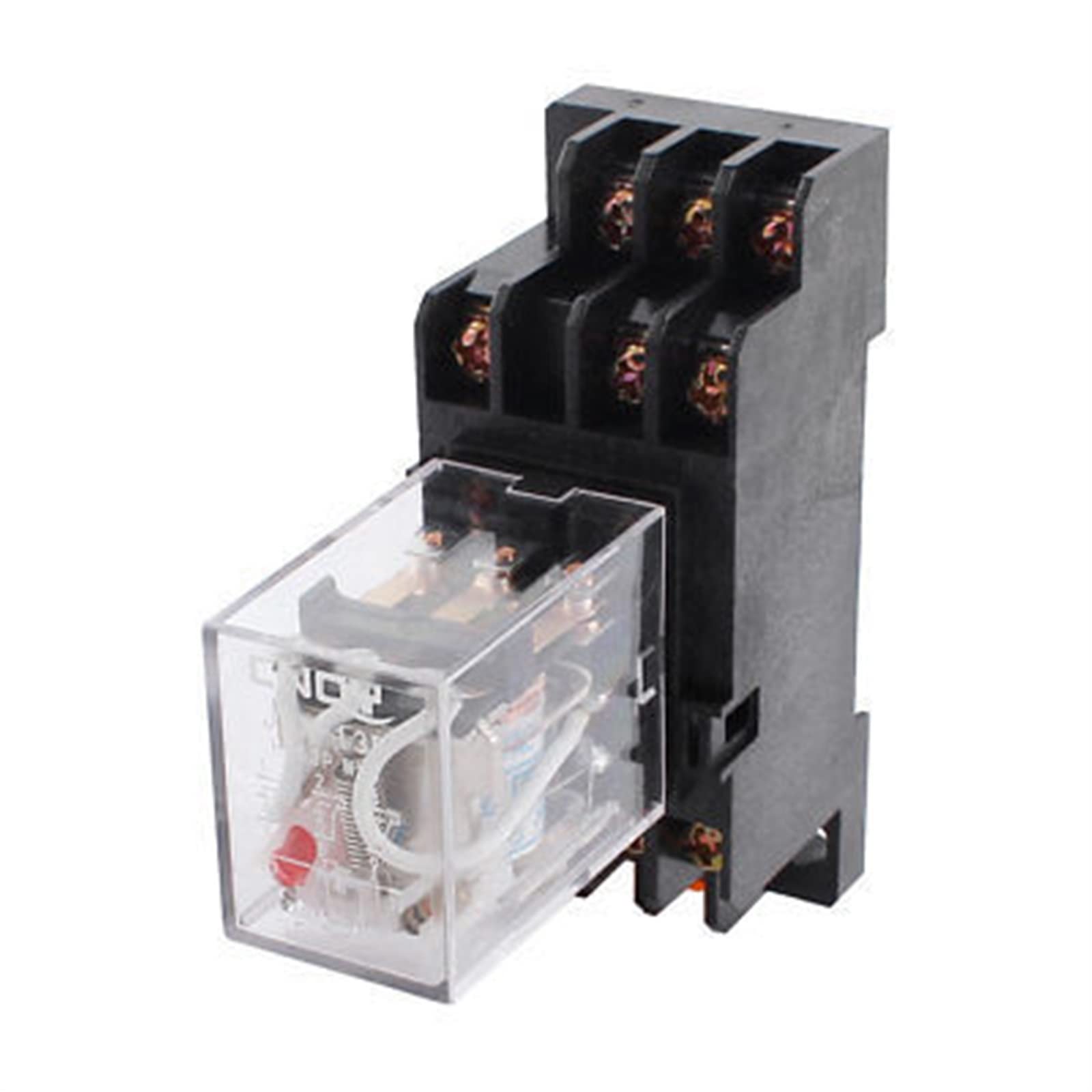 VDOQTLJT 2Pcs HH53P AC24V Coil 3PDT 11-Pin Power Relay w 35mm DIN Rail Mount Socket
