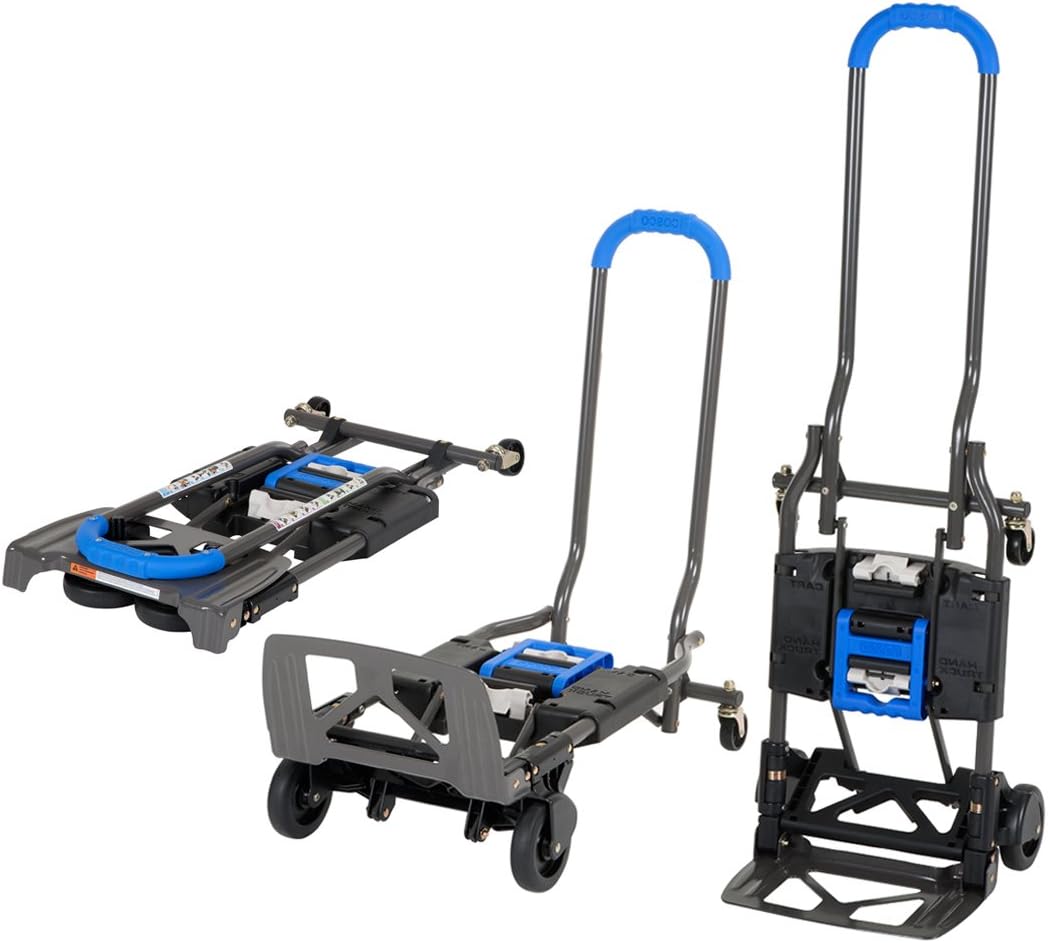 Shifter 135 kg Multi Function Folding Hand Trolley and Sack Truck (Blue) 42.3 x 34.9 x 125.1 cm