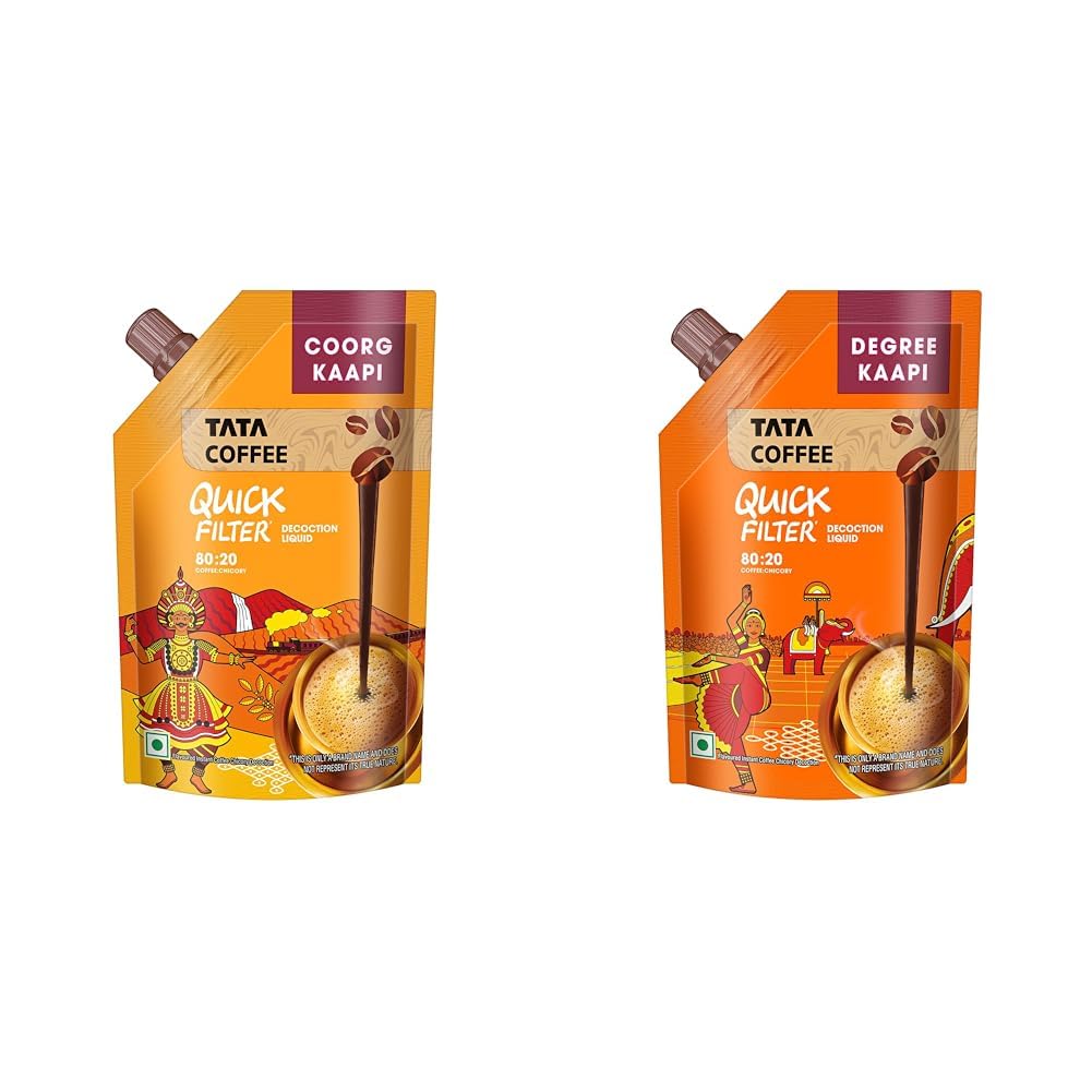 Tata Coffee Quick Filter Decoction Liquid, Coorg Kaapi, 200ml Box, Flavoured Instant Coffee + Tata Degree Kaapi Filter Coffee Decoction Liquid 200ml, Easy to Make, Filter Coffee Like-image-3