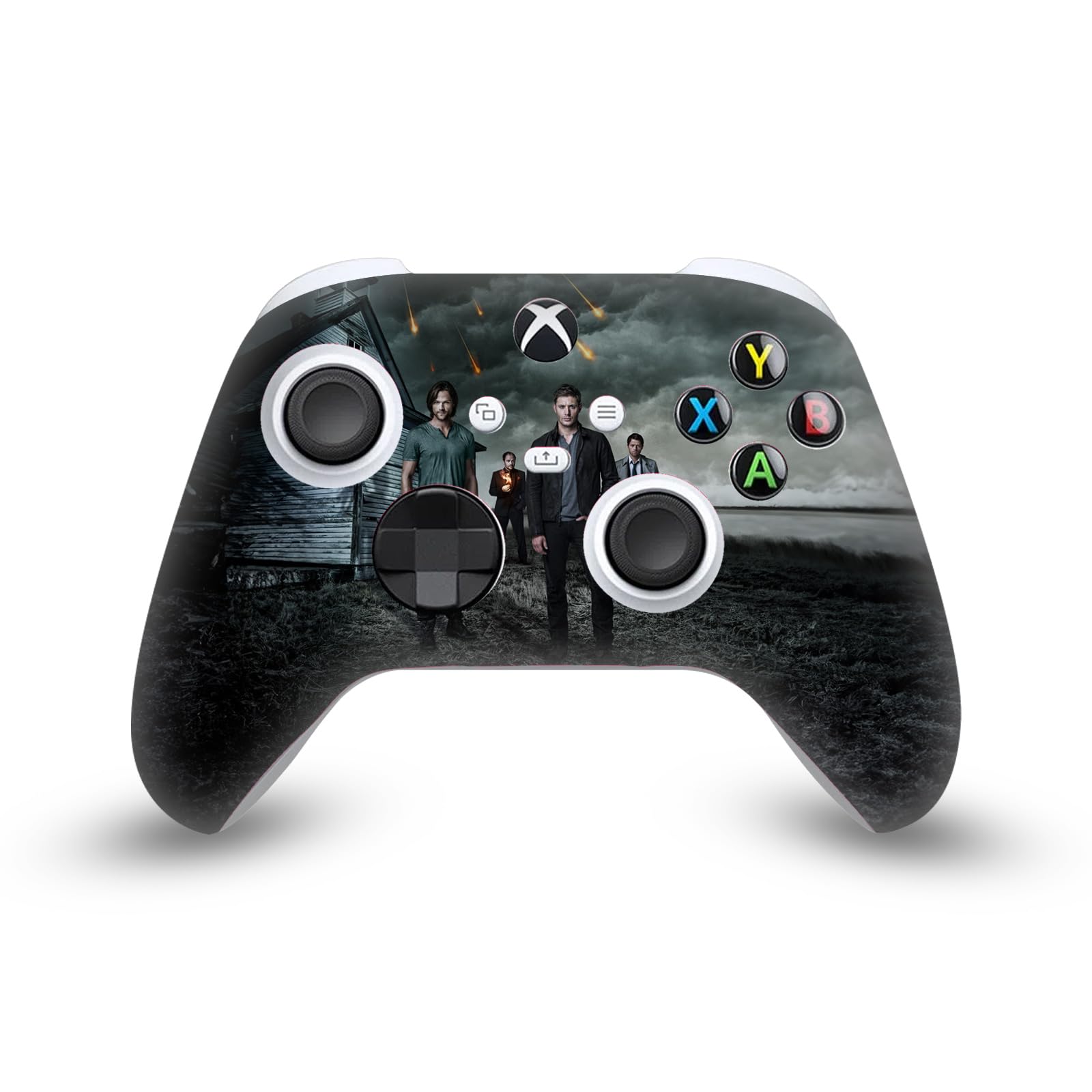 Head Case Designs Licenza Ufficiale Supernatural Sam, Dean, Castiel & Crowley Arte Chiave Console Da Gioco Wrap E Pelle Per Controller Compatibile con Xbox Series S Console & Controller Bundle