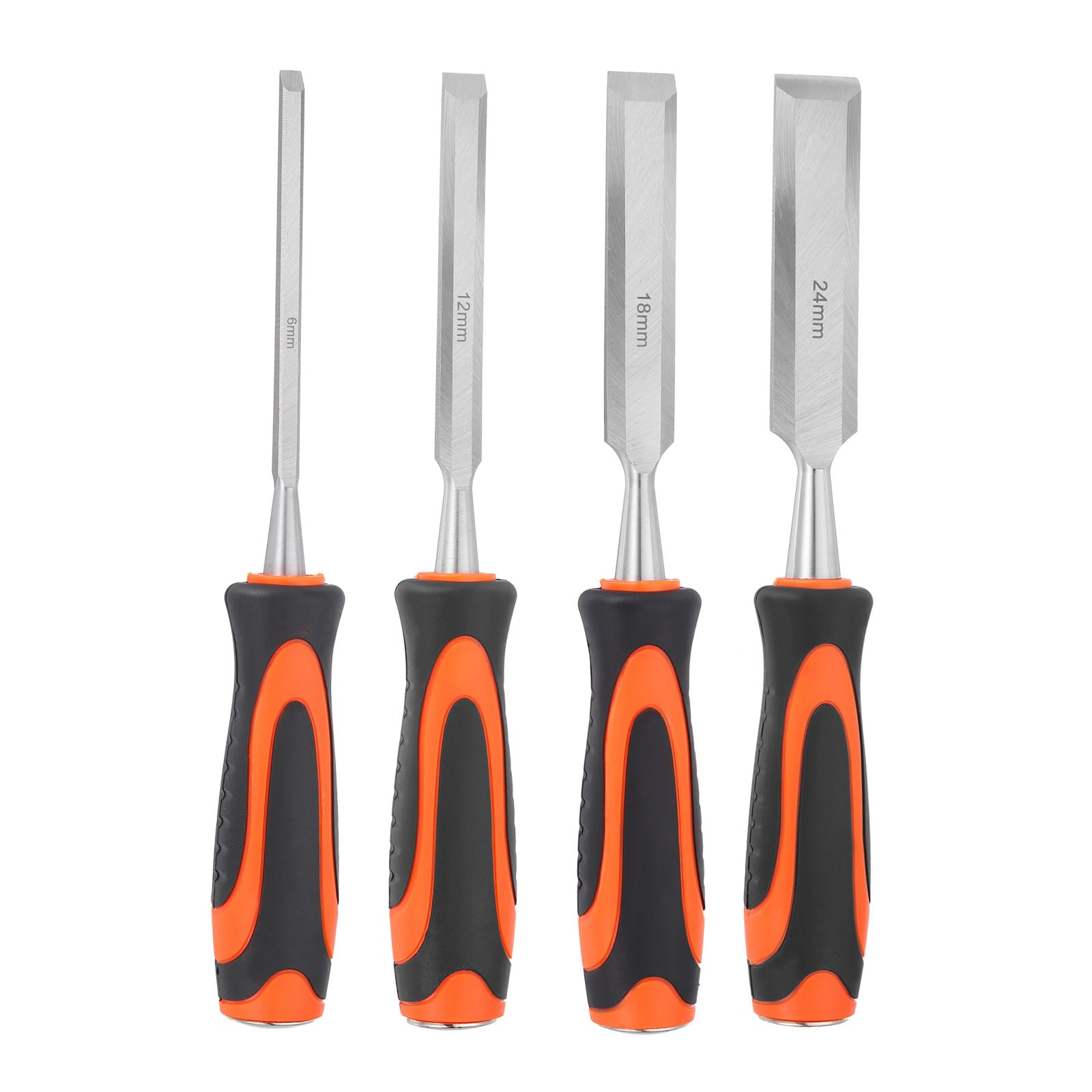 Cinceles de madera CR-V sourcing map juego de 4 piezas con mango plástico 1