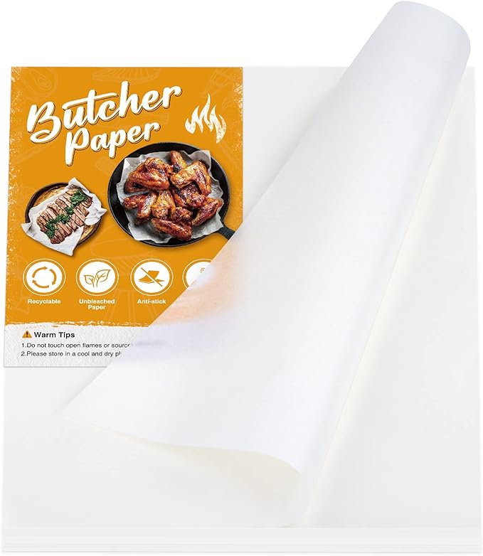 NEBURORA 60Pcs White Butcher Paper Sheets No Wax Disposable Butcher