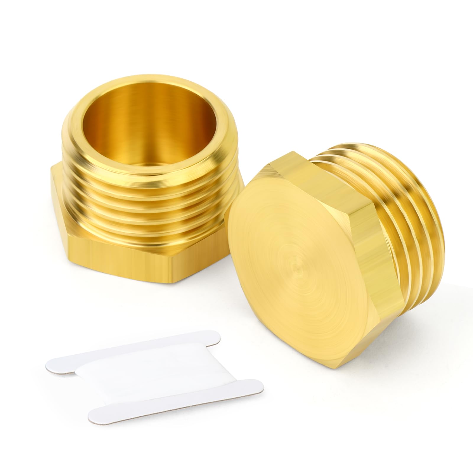 2x Messing-Außensechskant-Muffe 1/2" BSP – Inkl. Teflonband, Für 1MPa, -53 Bis 121°C