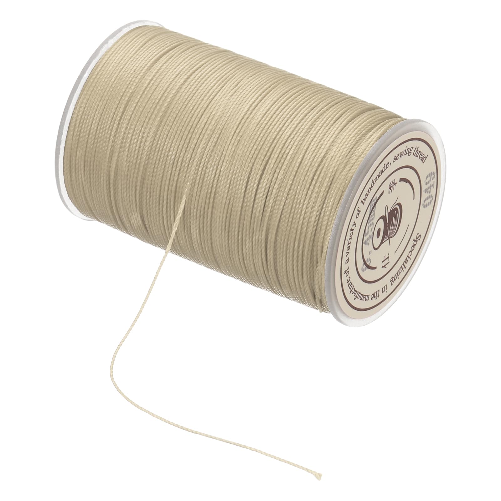 sourcing map Waxed Cord 0.45mm Waxed Thread 87 Yard Wax String Leather Cord for Bracelet Making, Necklaces, Beading, Jewelry Making and DIY Crafts (Dark Beige)
