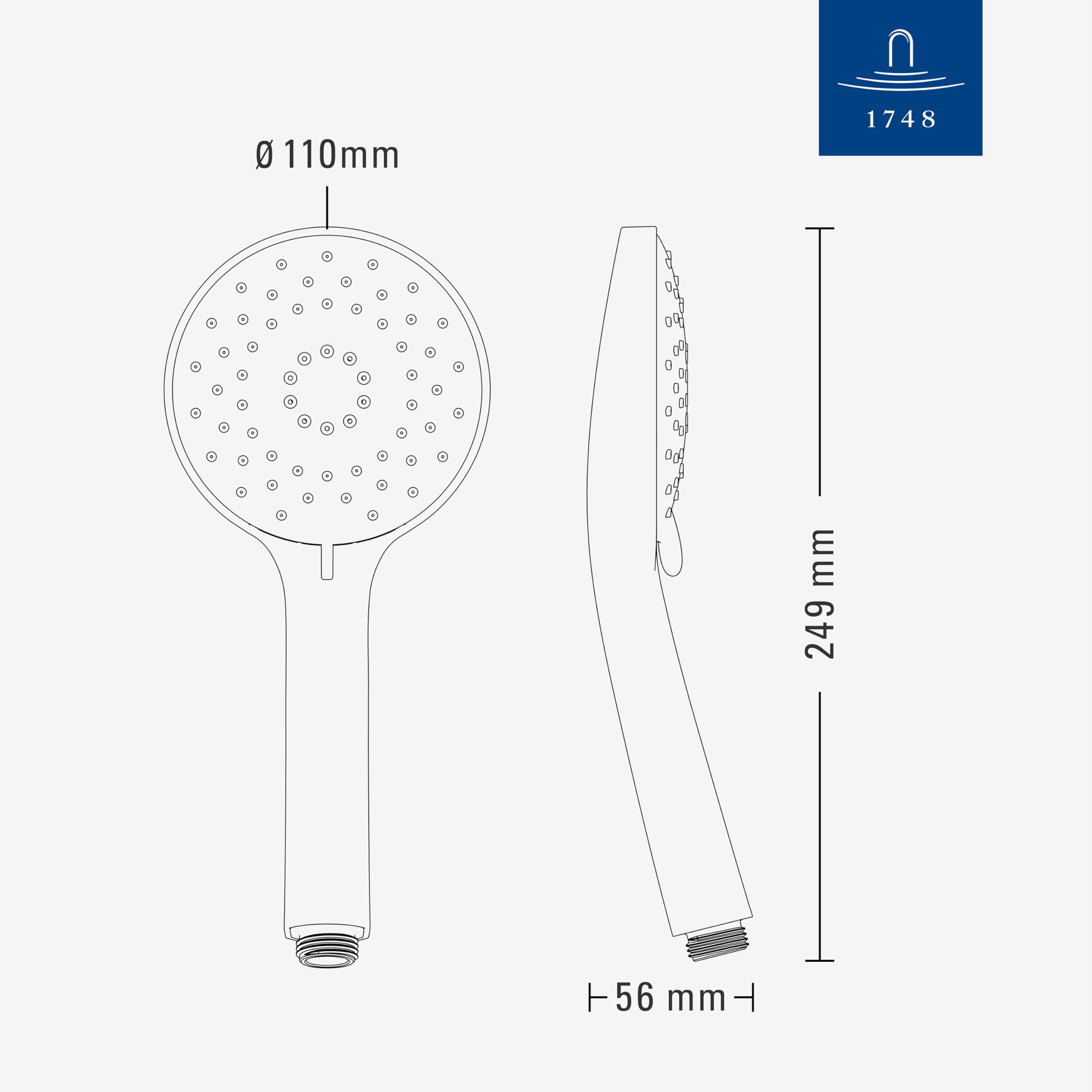 Villeroy & Boch Universal Showers Handbrause – Schwarz Matt