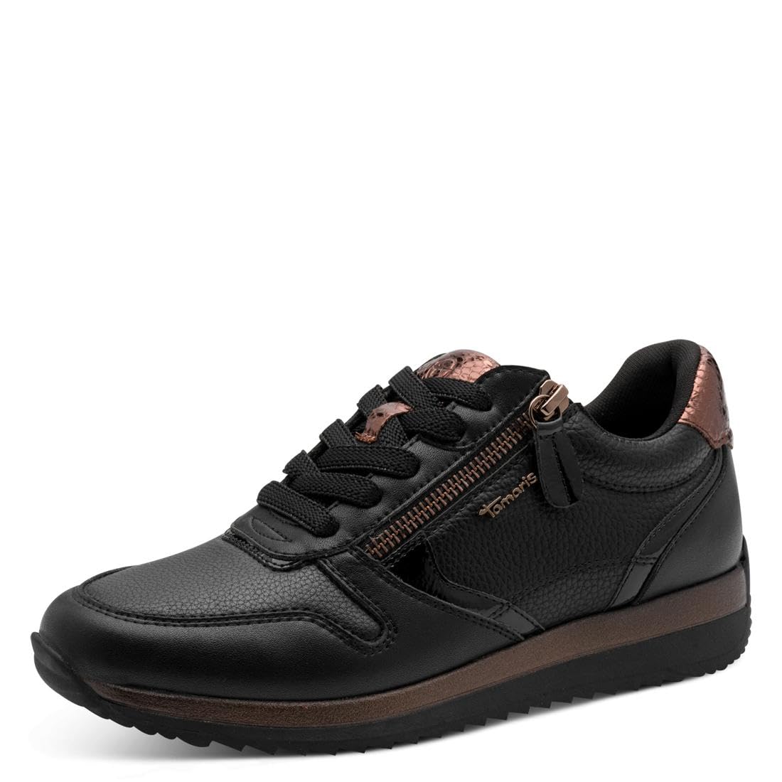 Tamaris Comfort Women's Low 8-83734-46 Trainers, Black/Copper, 38 EU