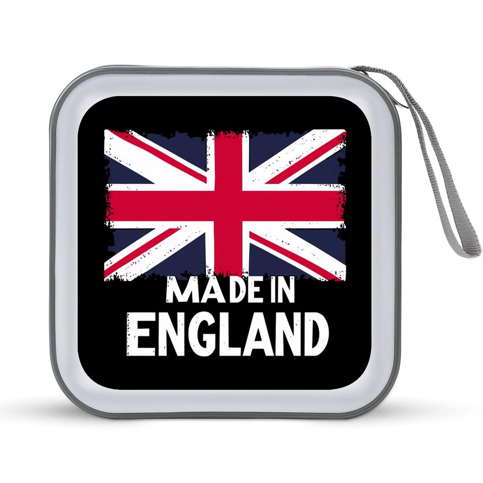 Made in England British Flag Union Jack CD Case Portable DVD Holder Storage Organizer for Home Travel