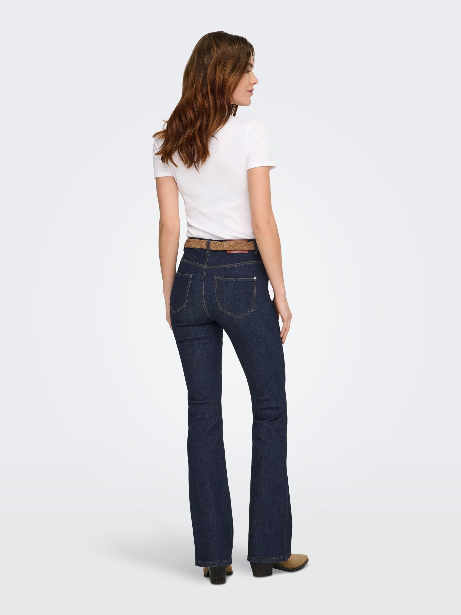 ONLY Onlwauw Life Hw Jeans acampanados DNM Noos para mujer