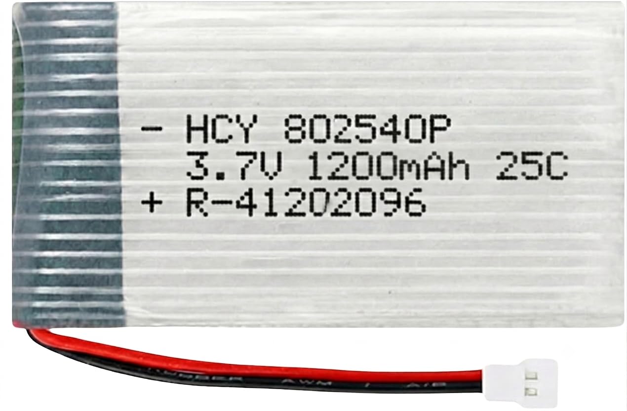 3.7V 25C Li-Po Rechargeable Battery | 1200mAh | Spare Part for RC Quadcopter Drone, Helicopter, Airplane, Boat, Car, Toys, DIY Projects | 802540 (1200mah)-image-8