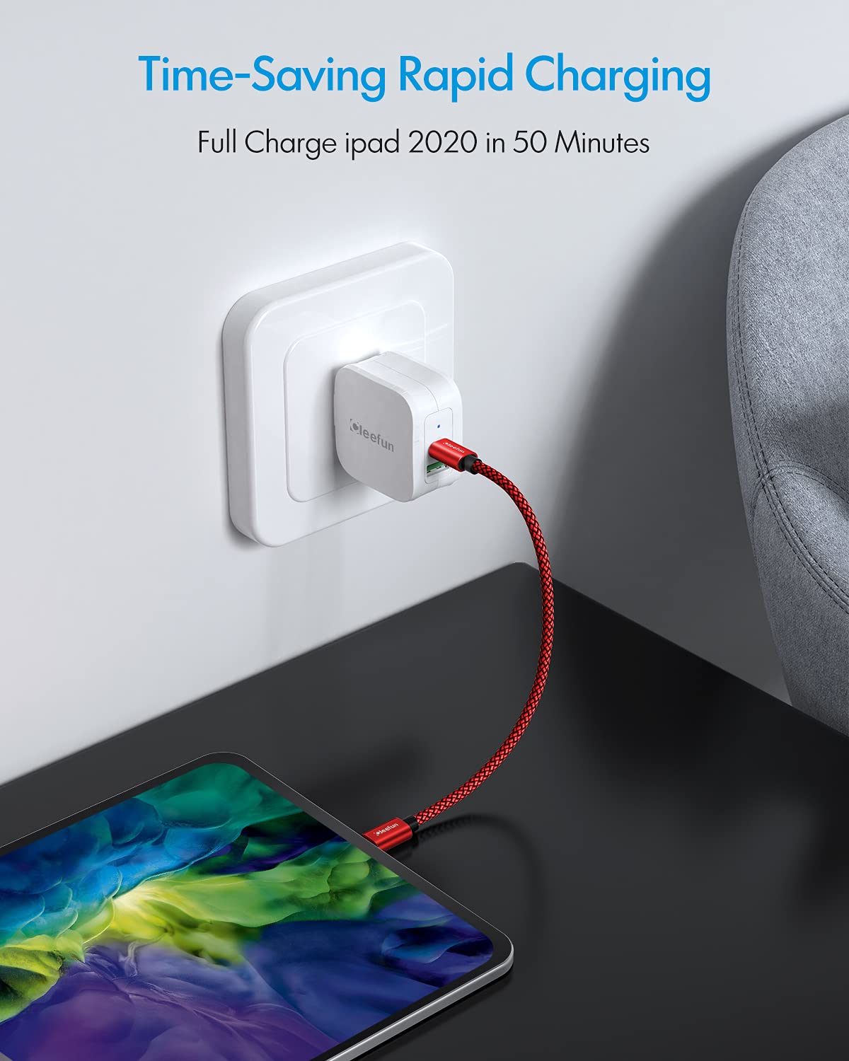 CLEEFUN Cavo USB C a USB C Corto (0.3m/30cm, 2Pack), Cavo USB Type C PD 60W Ricarica Rapida Tipo C Caricatore Cavetto per Samsung Galaxy S21 S20 Ultra, MacBookAir/Pro, iPadPro/Air 2020/2018, A70 A71