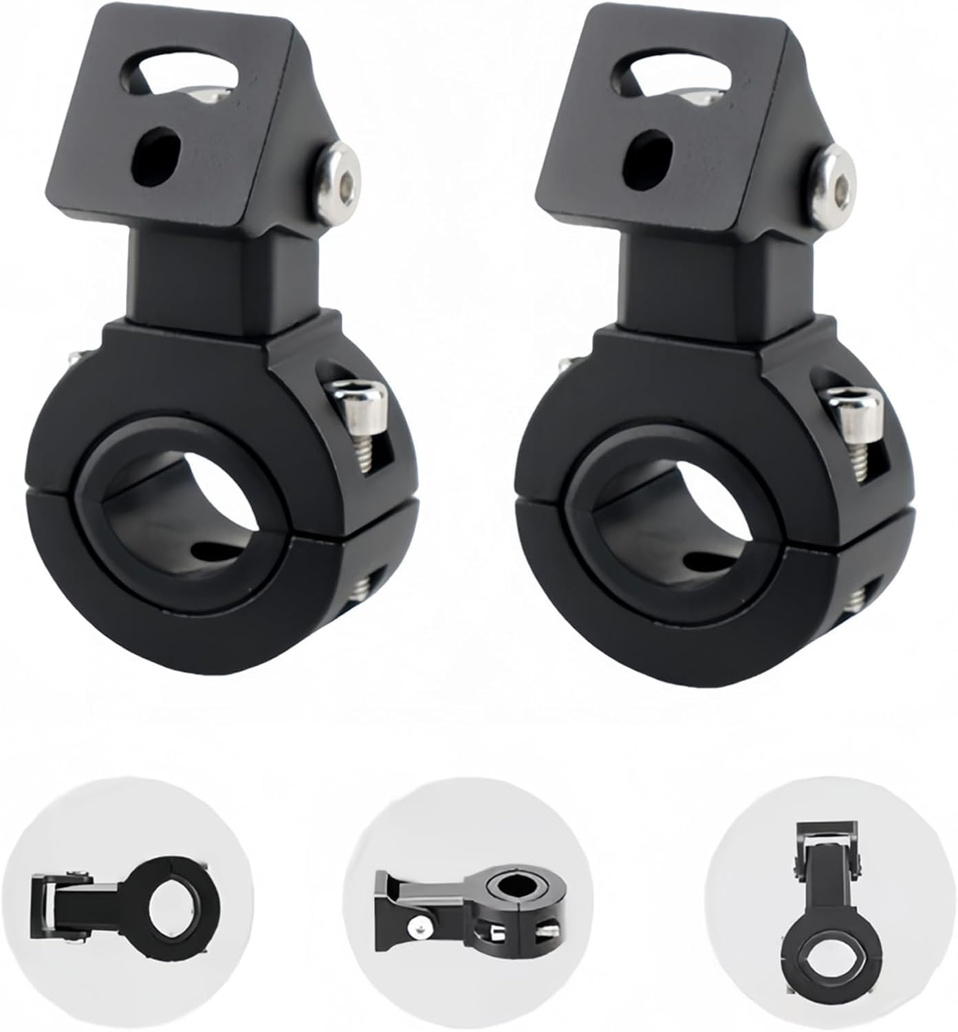 Supporto Del Faro Motociclo Staffa Di Montaggio Antinebbia Regolazione A 360 Gradi Adatto Per Barre Di Protezione Da 18 A 32 mm