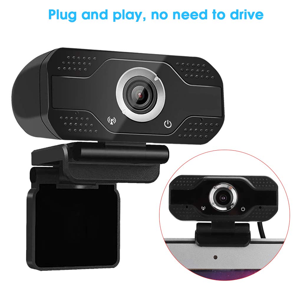 VBESTLIFE Webcam Full HD 1080p con Microfono per Desktop, videocamera per Computer di Classe USB Online, Pick-up Integrato per Montaggio su Web Cam Plug And Play
