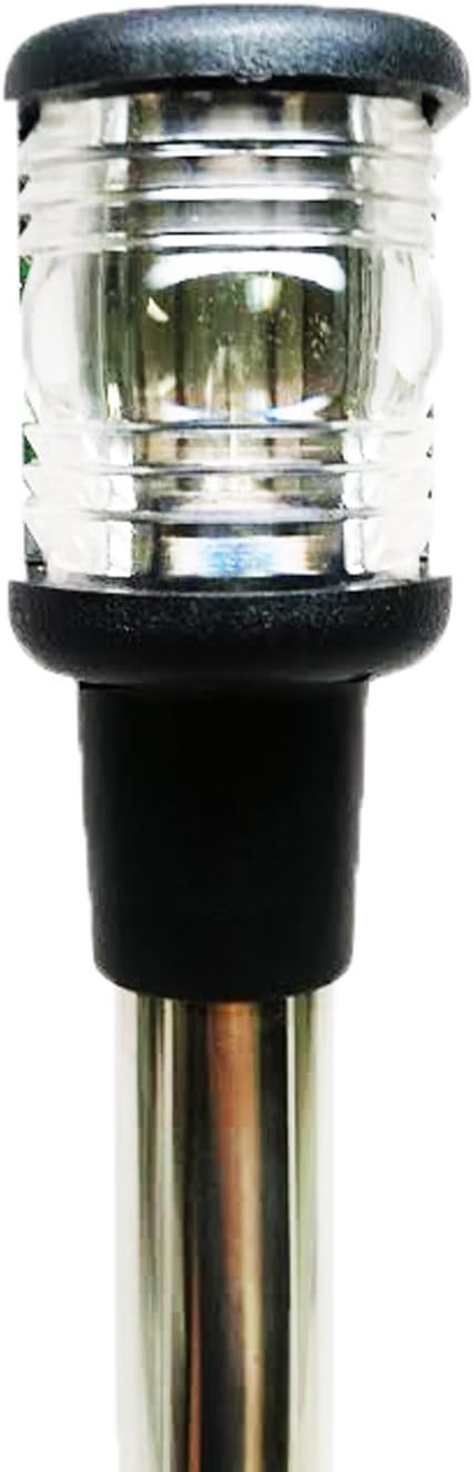 Pactrade Marine Boat Warm White 11" Foldable Dual Mount Anchor Stern Light Aluminum Pole for Boat Yacht Pontoon
