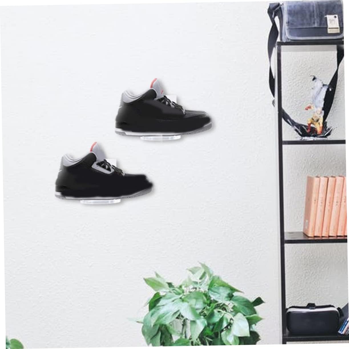 ABOOFAN 6pcs Floating Acrylic Shoe Display Shelves Wall-Mounted Racks for Sports Shoe Showcase for Home Shop Use Decorative and Practical Holders