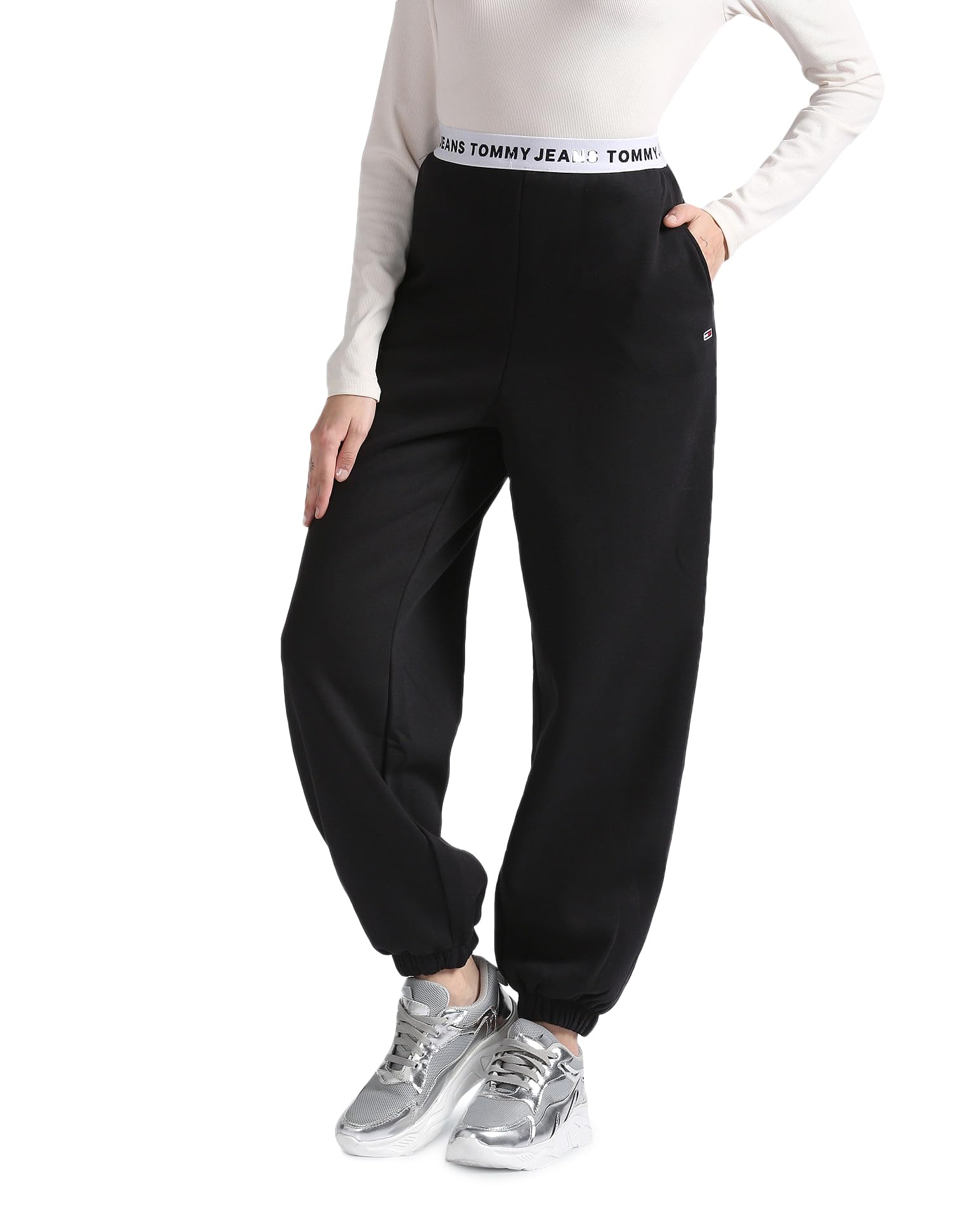 tommy hilfiger Women's High Rise Regular Fit Track Pants-picture-21