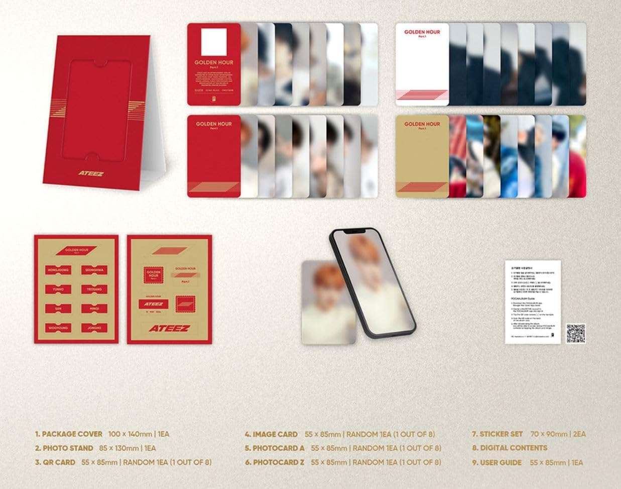 ATEEZ GOLDEN HOUR : Part.1 10th Mini Album Platform + POCA Ver