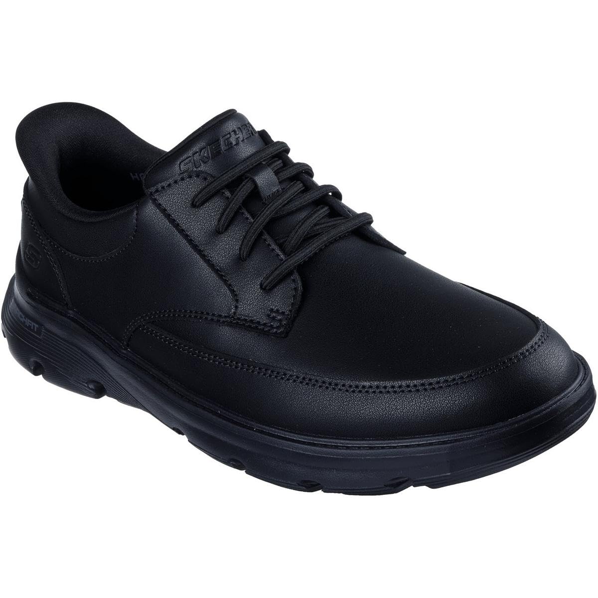 Skechers Men's Arch Fit Garza Rowan Slip-in Trainers, Black Leather/Synthetic, 7 UK