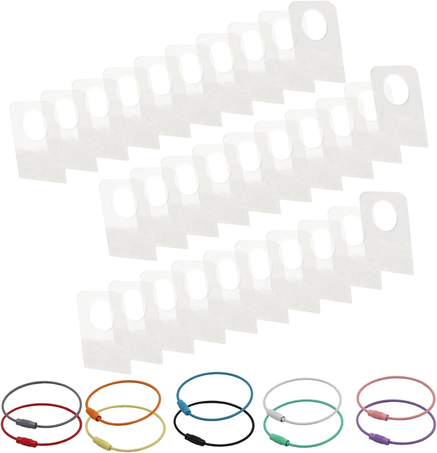 60 Pcs Self-Adhesive Clear Card Holder, with 10 Ring Loops image 5
