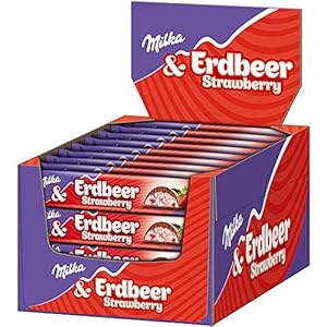 Milka Reep aardbeien, 36 stuks, 36 x 36,5 g repen