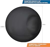 Vista 2 de Rok Separadores de puerta de gabinete de panel elevado para ranura de 1/4 pulgadas (0.250 in), estabilizadores de bolas de goma para puerta