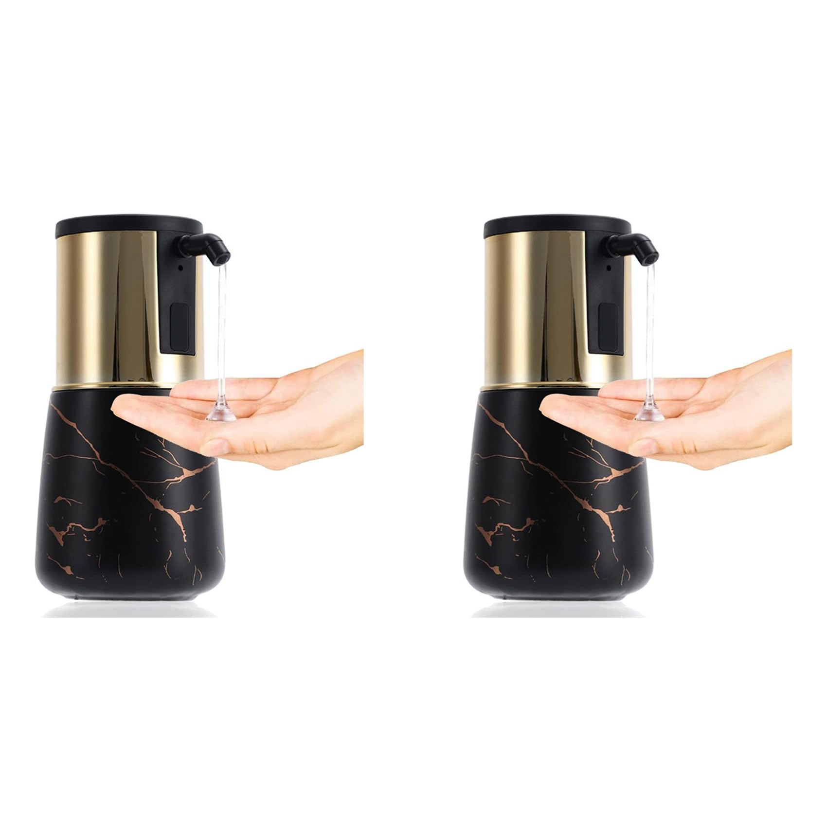 Vjsujehgy 2X Automatic Soap Dispenser Touchless, Ceramic Liquid Soap Dispense, Hands-Free Dish Soap Dispenser, IPX6 Waterproof A
