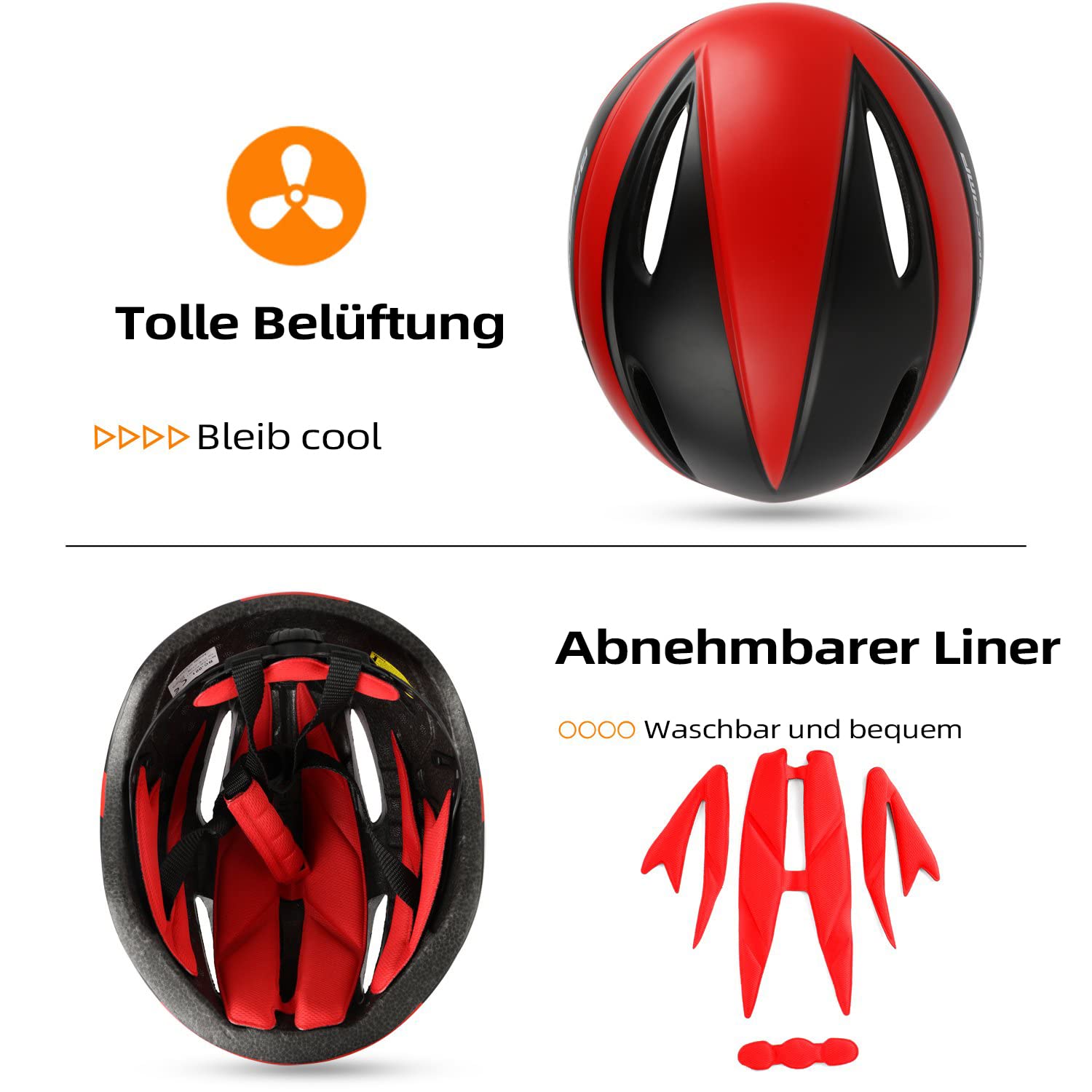 KINGLEAD kask rowerowy, męski / damski, z certyfikatem CE, z wizjerem, zdejmowana, magnetyczna i przenośna torba, super lekka, oddychająca, regulowana (KL-001)