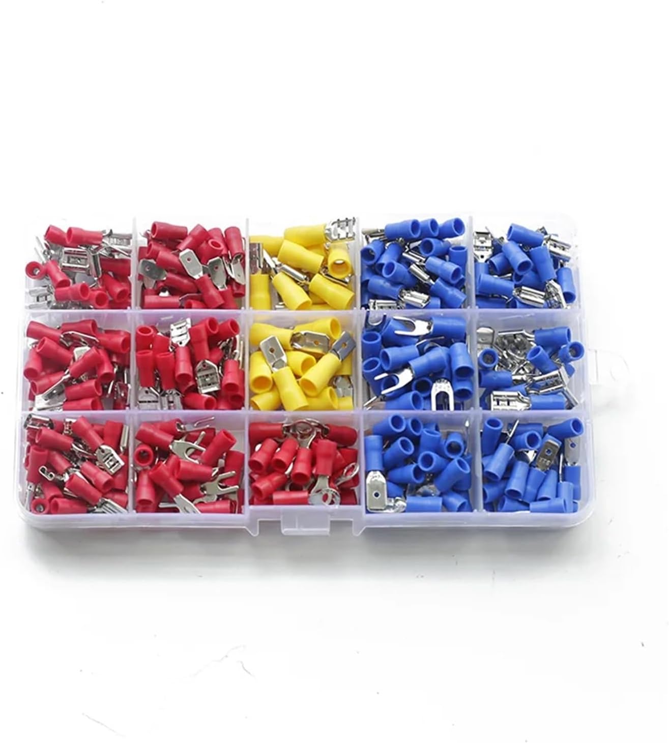 260Pcs Assorted Crimp Terminals Set Insulated Electrical Connector Spade Ring Fork Assortment Kit VUQLDHAYZ