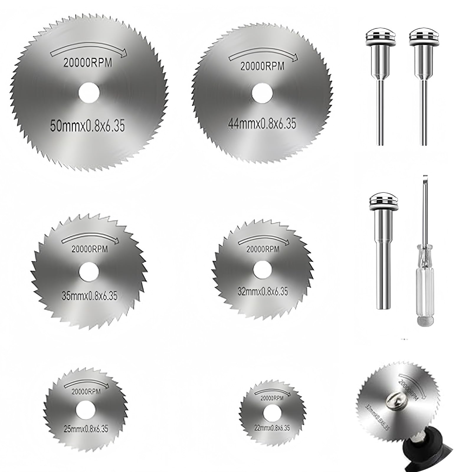 6 Pièces Disques de Coupe pour Outils