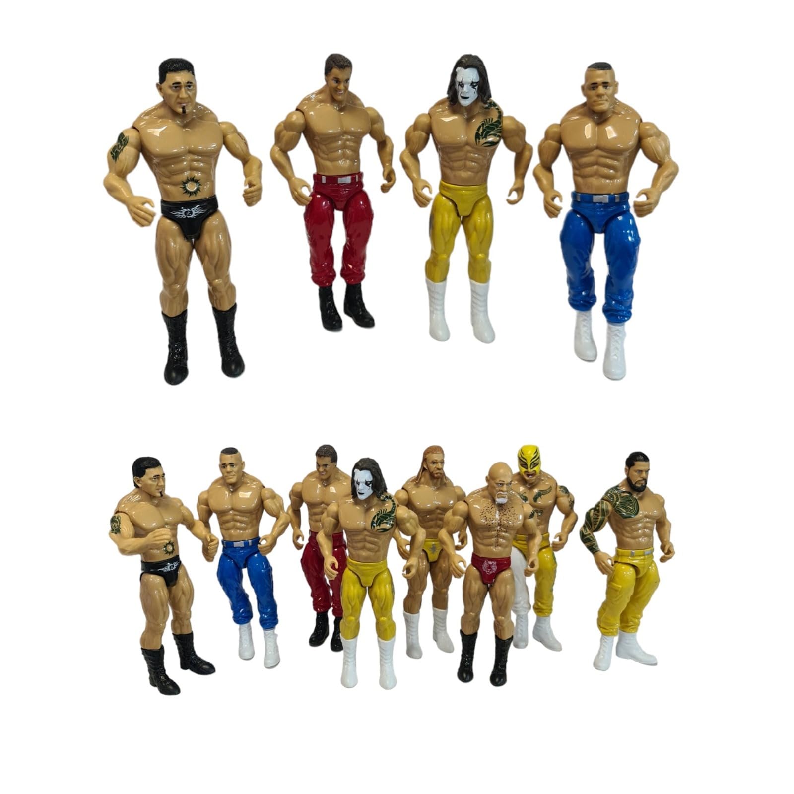 YSAMAX Mini Wrestling Action Figures For Kids, Durable, Realistic Design With Moveable Joints, Endless Hours Of Fun And Imaginative Play, Gift For Kids, Random Figures, (12PCS)