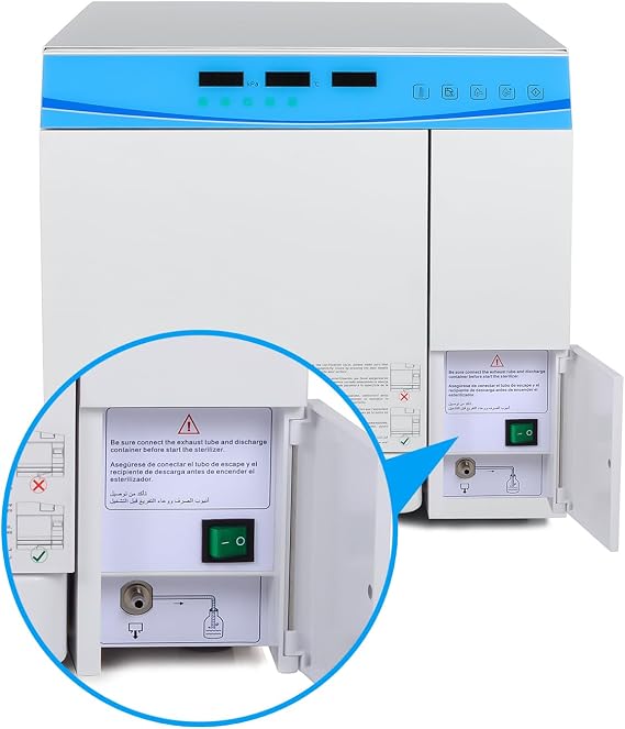 Digital Tabletop Steam Sterilizer, 18L/23L Class N Semi Autoclave Lab Equipment with Drying Function, Ideal for Laboratory Use
