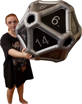 Large D20 Dice Inflatable Extra Large Giant Gaming DND Tabletop RPG Roleplaying Dungeons and Dragons