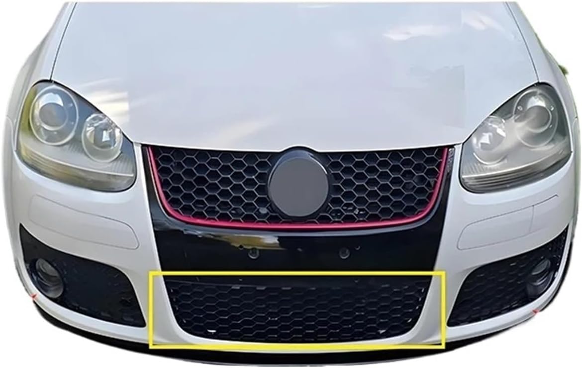 Fit for VW Mk5 Fit for Golf GTI 2005-2009 Facelift Front Bumper Grille Hood Tuning Lower Air Intake Grille Fog Light Grill Car Accessories(Fog lamp Cover)