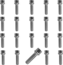 TRACER 20 x Wheel Bolt M12x1.5 Ball Seat R12 40 mm | Hex: 17 mm Compatible with Mercedes-Benz 124 190 201 A 168 C 202 C 203 CLC 20