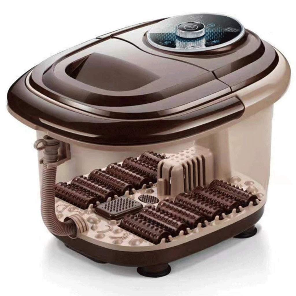 HMTE Masajeador de pies SPA - Baño Caliente, Rodillos de Masaje automáticos, Vibración, Burbujas, Ajustable Digital