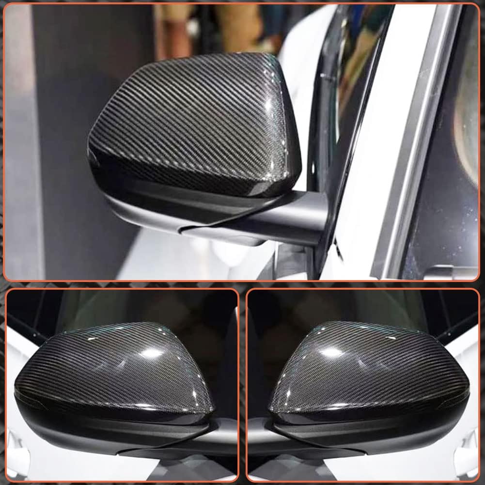Dry Carbon Fiber Mirror Covers for Lamborghini Urus for Audi Q8 2018-2021 Add on Style Side Rearview Mirror Caps Car Exterior Outside Shell(With Lane Assist)