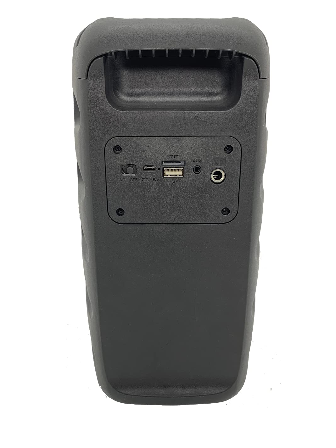 N-Gear Let's Go Party 23M Bluetooth Lautsprecher mit 100W Leistung, 2X 3 Zoll Speakern, RGB LED Beleuchtung und Kabel-Mikrofon. Tragbare Karaoke Anlage für Mobile Feiern und musikalische Events
