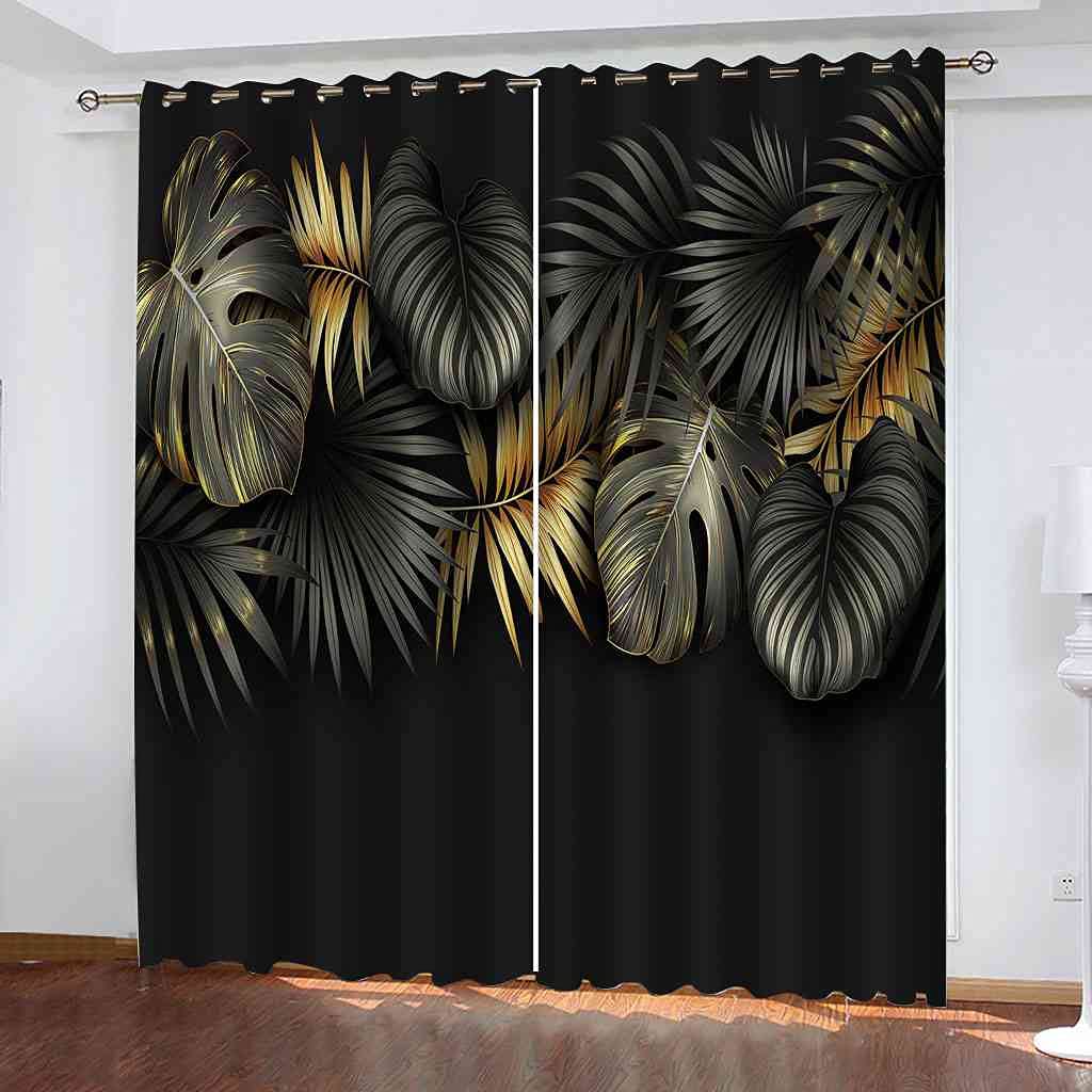Rideaux occultants 3D jungle tropicale pour le salon ou la chambre d'enfant