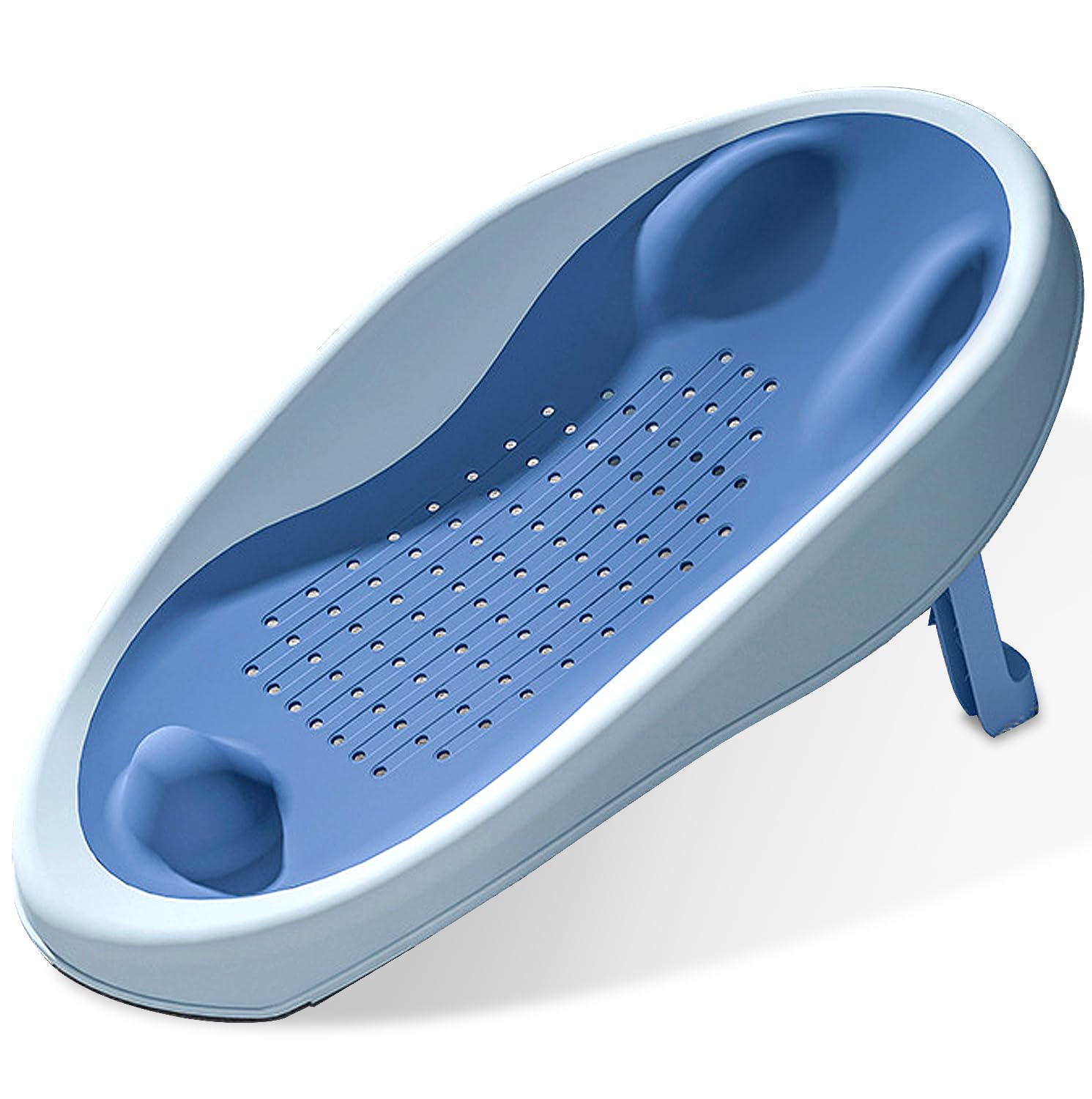 ALLBIZ Baby Foldable Bath Tub, 100% Silicone Newborn Bathtub Seat with Non-Slip Rubber Bottom, New Born Baby Bather Chair for 0-12 months Toddler