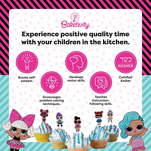 Lol Surprise Dolls Cupcakes Baking Kits By Baketivity | Diy Kids Toys Baking Sets For Girls 6-12 And Boys | L.o.l. Cupcake Toppers And Cupcake Decorating Kit | Kosher #TOP5