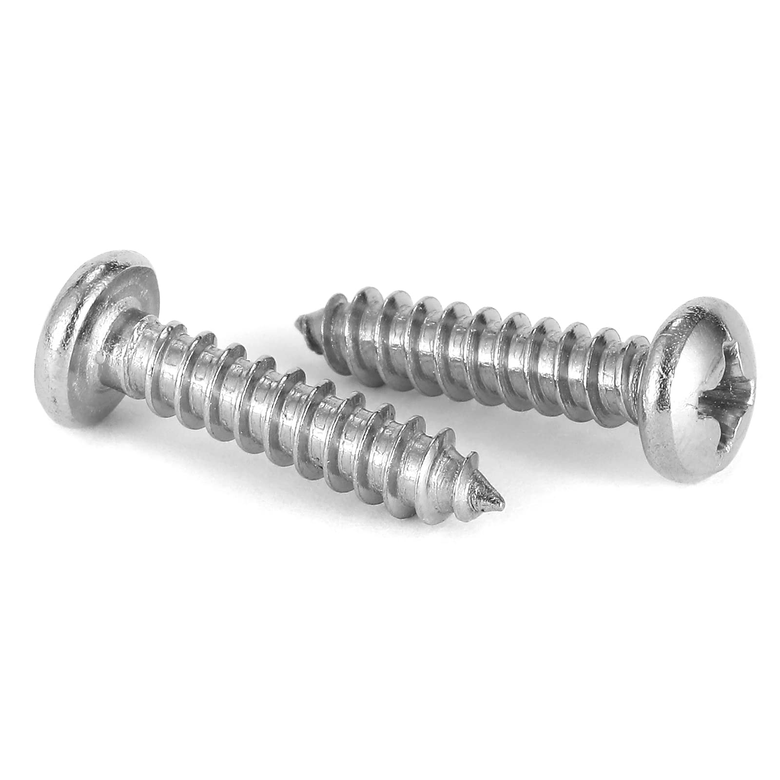 #8 x 5/8" Wood Screw 100Pcs 18-8 (304) Stainless Steel Pan Head Fast Self Tapping Drywall Screws by SG TZH